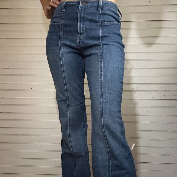True Craft High Rise Front Seam Flare Jeans - Picture 1 of 6